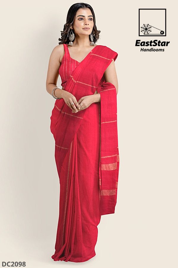 Red Handlooms Cotton Saree DC2098 Red Handlooms Cotton Saree DC2098