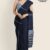 Indigo Blue Handlooms Glossy Cotton Saree G2633