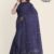 Purple Navy Glossy Cotton Saree G2626