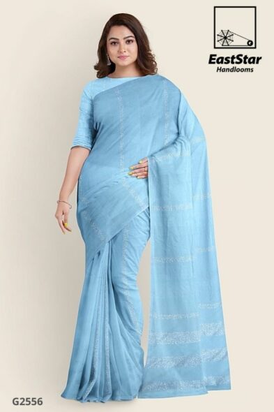 Light Blue Handlooms Cotton Saree G2556