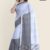 Silver and White Handlooms Glossy Cotton Saree G2638