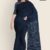 Navy Blue Handlooms Glossy Cotton Saree G2640