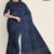 Ash and Black Glossy Cotton Handlooms Saree G2679