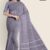 Grey Handloom Glossy Cotton Saree G2696