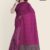 Dark Raspberry Glossy Cotton Saree G2789