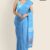 Crystal Blue Handloom Glossy Cotton SareeG2799