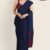 Navy Blue Handlooms Glossy Cotton Saree G2806