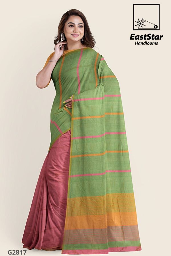 Green Handlooms Glossy Cotton Saree G2817 East Star Handlooms