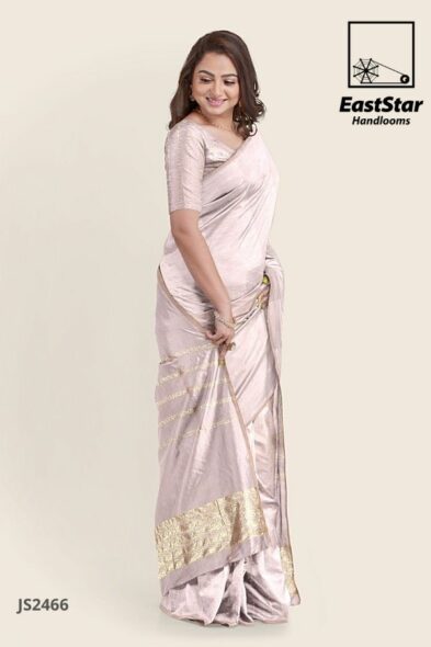 Cream Handlooms Silk Saree JS2466