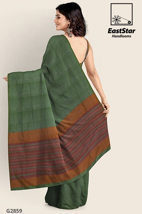 Green Handlooms Glossy Cotton Saree G2859