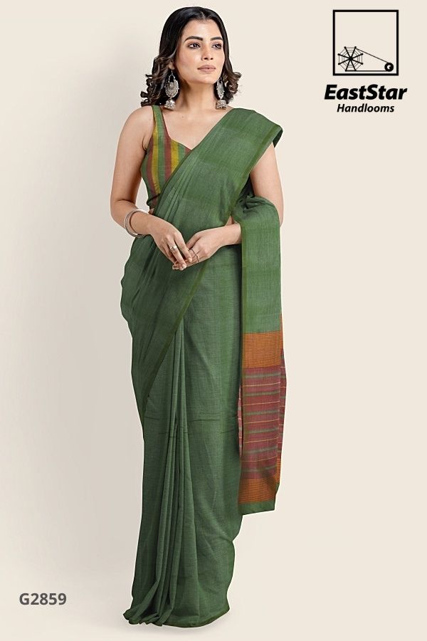 Green Handlooms Glossy Cotton Saree G2859