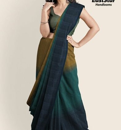 Tri color Handlooms Cotton Saree DC2210