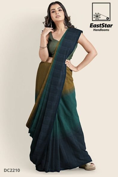 Tri color Handlooms Cotton Saree DC2210