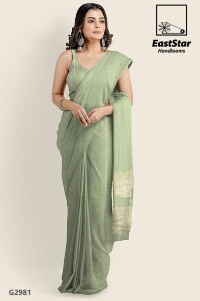 Green Handlooms Glossy Cotton Saree G2981