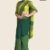 Green Glossy Cotton Saree G2982