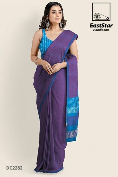 Purple Handlooms Cotton Saree DC2282