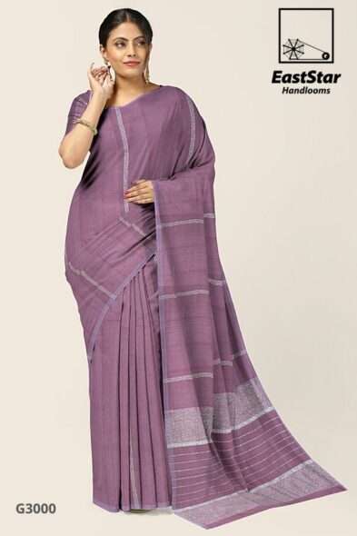 Beige Handlooms Glossy Cotton Saree G3000