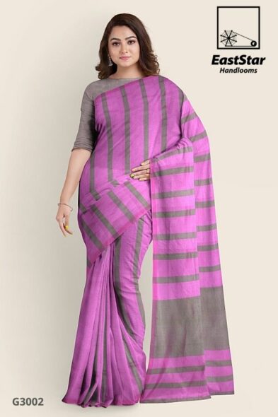 Pink Handlooms Glossy Cotton Saree G3002