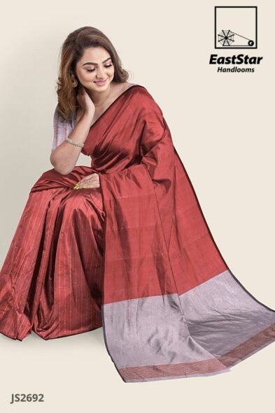 Red Handlooms Silk Saree JS2692