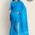 Water Blue Handloom Cotton Saree DC2305