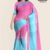 Blue and Pink Handloom Cotton Saree DC2347