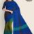 Blue and Green Glossy Cotton Saree G3030