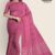 Dark Pink Glossy Cotton Saree G3038