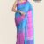 Blue and Lavender Pink Handloom Glossy Cotton Saree G3047