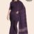 Dark Purple Handloom Glossy Cotton Saree G3096
