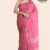 Rose pink Handloom Glossy Cotton Saree G3121