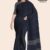 Black Handloom Glossy Cotton Saree G3104