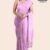 Baby Pink Glossy Cotton Handloom Saree G3122