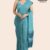 Faded Blue Handloom Glossy Cotton Saree G3124
