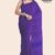 Purple Handloom Glossy  Cotton Saree G3133