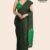 Dark Green Glossy Cotton Saree G3159