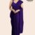 Dark Purple Handloom Glossy Cotton Saree G3219