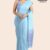Blue Handloom Glossy Cotton Saree G3179