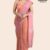 Peachy Pink Handloom Glossy Cotton Saree G3201