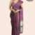 Plum Gold Handloom Glossy Cotton Saree G3237