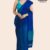 Blue Handloom Glossy Cotton Saree G3249