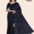 Black Handloom Slik Saree JS2813