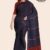 Black Marron Handloom Cotton Saree DC2398