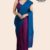 Blue And Marron Handloom Cotton Saree DC2399
