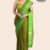 Brown Green Handloom Glossy Cotton Saree G3338