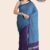Purple Blue Handloom Glossy Cotton Saree G3346