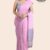 Grey Pink Handloom Glossy Cotton Saree G3350