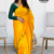 Bright Yellow Silk Saree JS2952