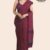 Wine Handloom Glossy Cotton Saree G3356
