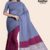 Grey Marron Handloom Silk Saree G3359