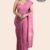 Dull Pink Handloom Glossy Cotton Saree G3365